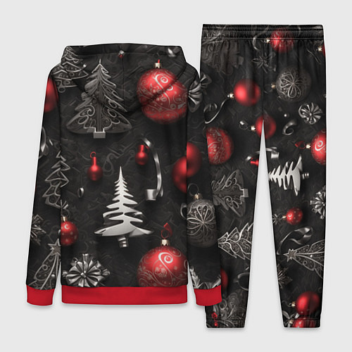 Женский костюм Новогодние игрушки елочные / 3D-Красный – фото 2