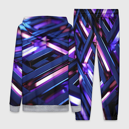 Женский костюм Фиолетовые неоновые конструкции / 3D-Меланж – фото 2