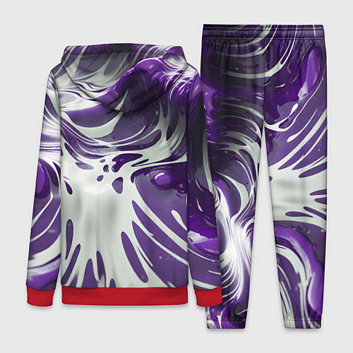 Женский костюм Бело-фиолетовая краска / 3D-Красный – фото 2