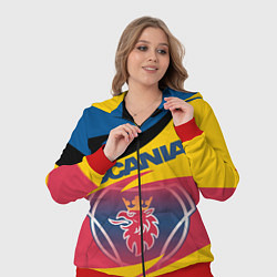 Женский 3D-костюм Scania logo, цвет: 3D-красный — фото 2