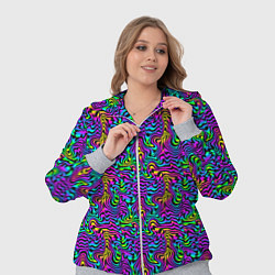 Женский 3D-костюм Multicolored stripes, цвет: 3D-меланж — фото 2