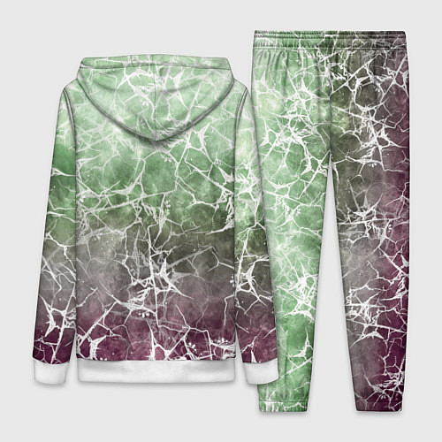 Женский костюм Абстракция - spider web on purple-green background / 3D-Белый – фото 2