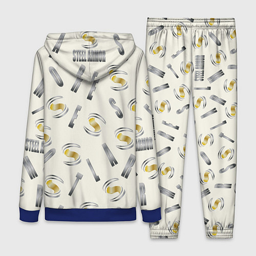 Женский костюм Стальная броня - буквеный паттерн / 3D-Синий – фото 2