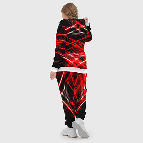 Женский костюм Красный лазер линии / 3D-Белый – фото 5