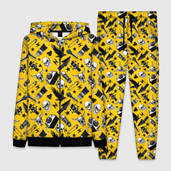 Женский 3D-костюм Музыкальный рокенрольный узор, цвет: 3D-черный