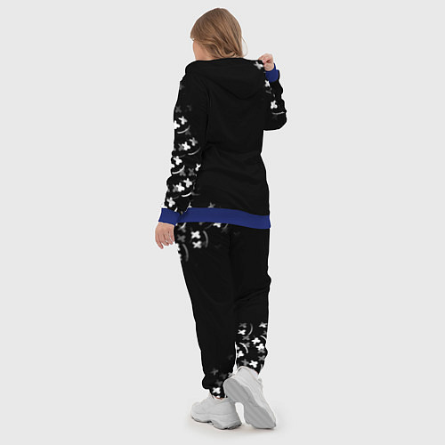 Женский костюм Marshmello black collection / 3D-Синий – фото 5