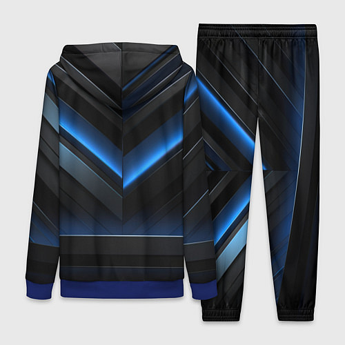 Женский костюм Оттенки синего абстракция / 3D-Синий – фото 2