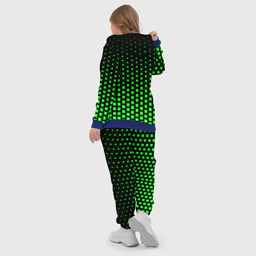 Женский костюм Зелёные квадраты / 3D-Синий – фото 5