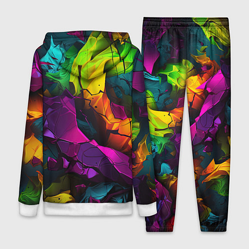 Женский костюм Яркие разноцветные краски / 3D-Белый – фото 2