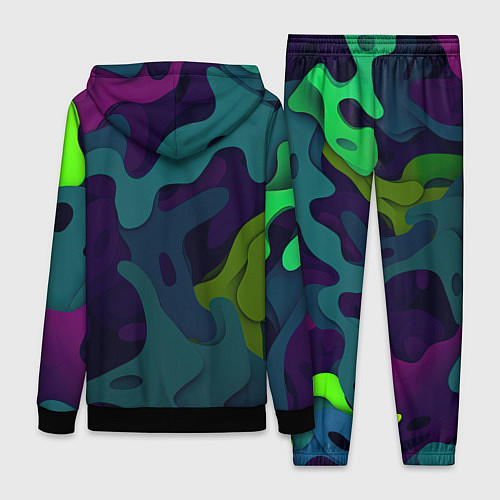 Женский костюм Неопределенный яркий камуфляж / 3D-Черный – фото 2