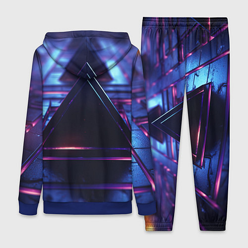 Женский костюм Неоновый абстрактный треугольник / 3D-Синий – фото 2