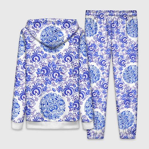 Женский костюм Новогодняя гжель роспись / 3D-Белый – фото 2