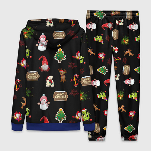 Женский костюм Много новогодних игрушек / 3D-Синий – фото 2