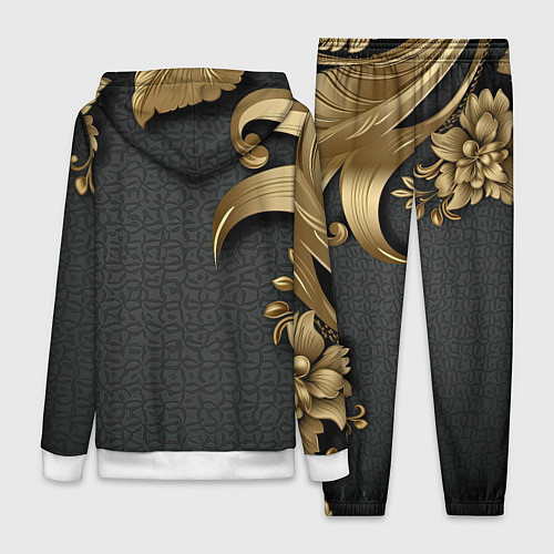 Женский костюм Золотой герб России и объемные узоры / 3D-Белый – фото 2