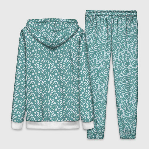 Женский костюм Серо-зелёный паттерн кружочки / 3D-Белый – фото 2