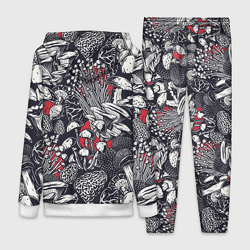 Женский костюм Разные грибы / 3D-Белый – фото 2