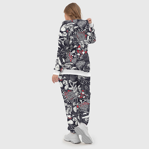 Женский костюм Разные грибы / 3D-Белый – фото 5