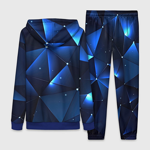 Женский костюм Синяя геометрическая абстракция / 3D-Синий – фото 2