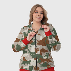 Женский 3D-костюм Кошки - камуфляж, цвет: 3D-красный — фото 2