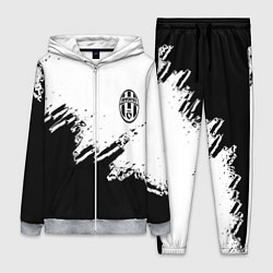 Женский 3D-костюм Juventus black sport texture, цвет: 3D-меланж