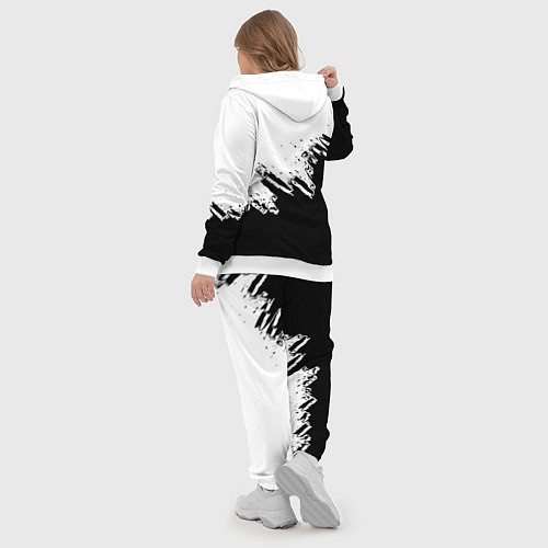Женский костюм Juventus black sport texture / 3D-Белый – фото 5