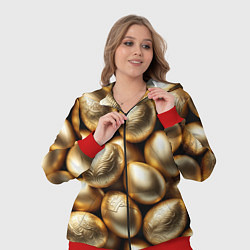 Женский 3D-костюм Золотые Пасхальные яйца, цвет: 3D-красный — фото 2