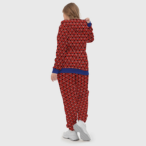 Женский костюм Красные и чёрные треугольники / 3D-Синий – фото 5