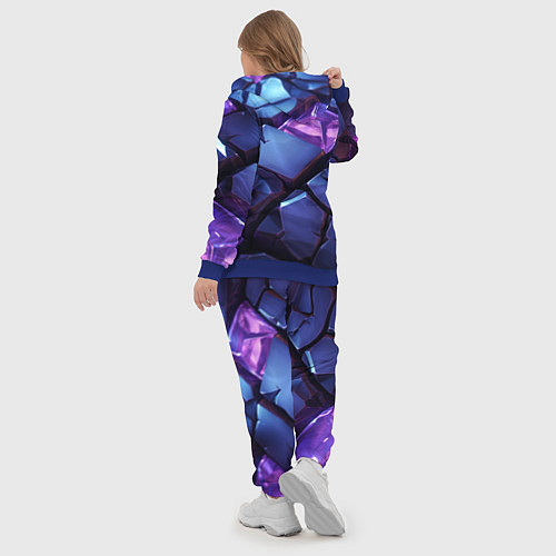 Женский костюм Фиолетовые неоновые плиты / 3D-Синий – фото 5