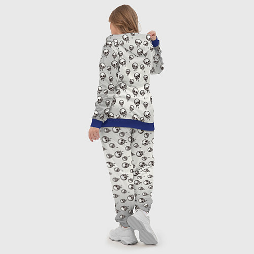 Женский костюм Мультяшные черепки абстрактный паттерн / 3D-Синий – фото 5