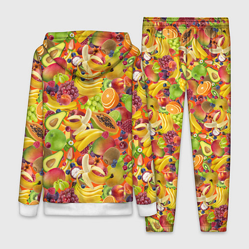 Женский костюм Экзотические фрукты и ягоды / 3D-Белый – фото 2