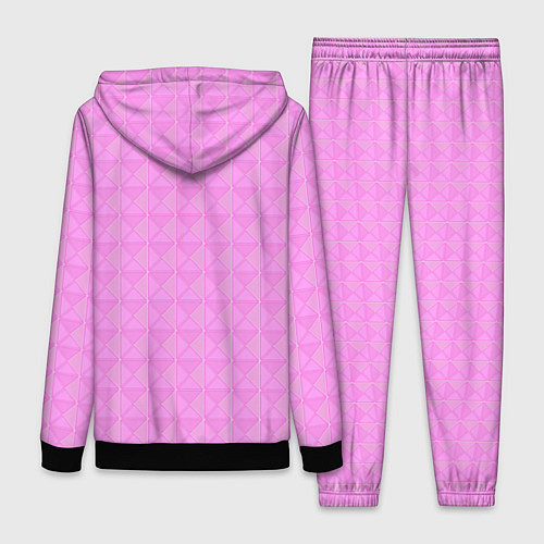Женский костюм Объёмный розовый ромбы / 3D-Черный – фото 2