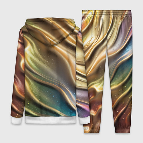 Женский костюм Металлический атласный песок / 3D-Белый – фото 2