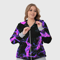 Женский 3D-костюм Неоновая текстура разрывы текстура, цвет: 3D-меланж — фото 2