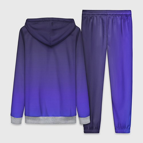 Женский костюм Градиент тёмно фиолетовый синий / 3D-Меланж – фото 2