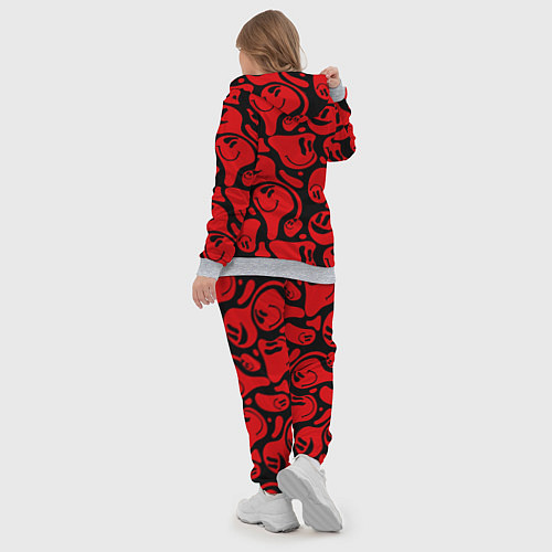 Женский костюм Красные смайлы / 3D-Меланж – фото 5