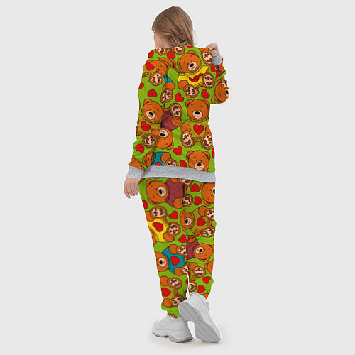 Женский костюм Мишки игрушечные и сердечки / 3D-Меланж – фото 5