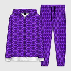Женский 3D-костюм Энергетический щит - фиолетовый, цвет: 3D-белый