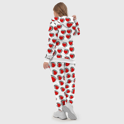 Женский костюм Стикеры наклейки сердечки объемные / 3D-Белый – фото 5