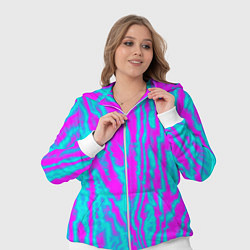 Женский 3D-костюм Абстрактные полосы неоновый, цвет: 3D-белый — фото 2