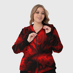 Женский 3D-костюм Абстракция красный шёлк, цвет: 3D-черный — фото 2