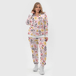 Женский 3D-костюм Абстрактный паттерн с цветами, цвет: 3D-белый — фото 2