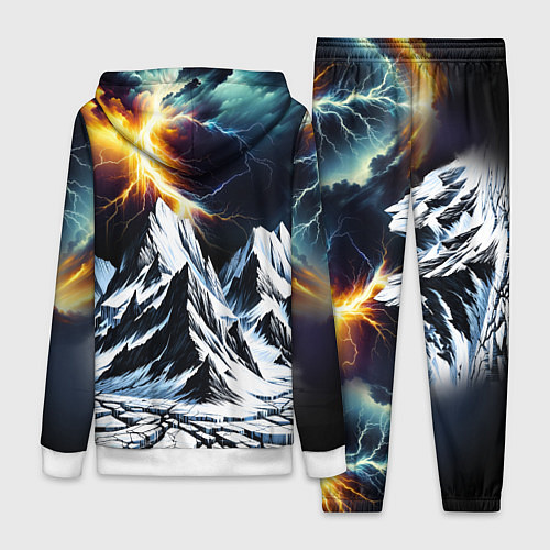 Женский костюм Молнии и горы / 3D-Белый – фото 2