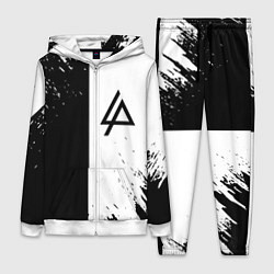 Женский 3D-костюм Linkin park краски чёрнобелый, цвет: 3D-белый