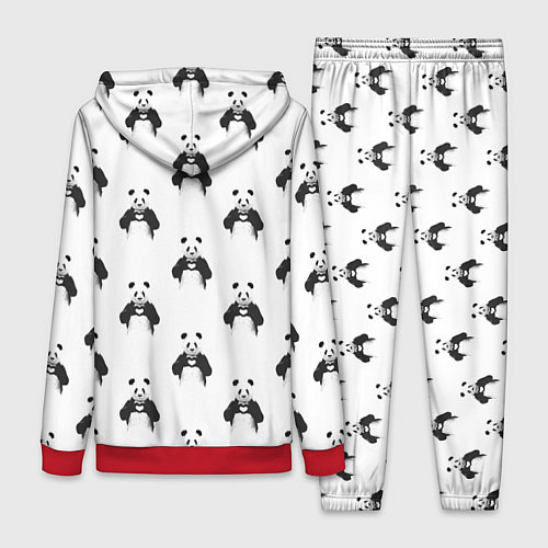 Женский костюм Panda love - pattern / 3D-Красный – фото 2