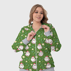 Женский 3D-костюм Курица и цветы паттерн, цвет: 3D-меланж — фото 2