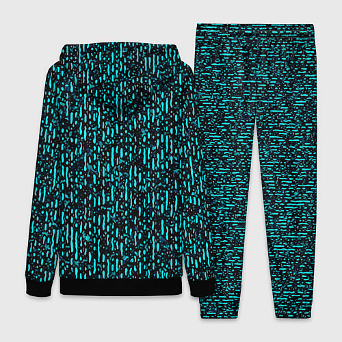 Женский костюм Чёрно-бирюзовый абстракция / 3D-Черный – фото 2