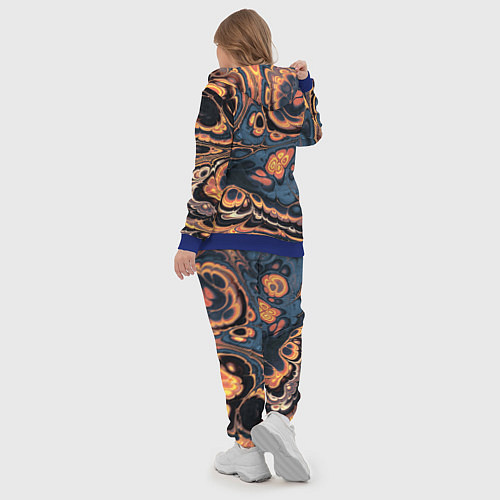 Женский костюм Абстрактный разноцветный узор / 3D-Синий – фото 5