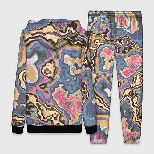 Женский костюм Мраморный узор разноцветный / 3D-Черный – фото 2