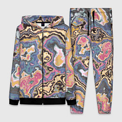 Женский 3D-костюм Мраморный узор разноцветный, цвет: 3D-черный