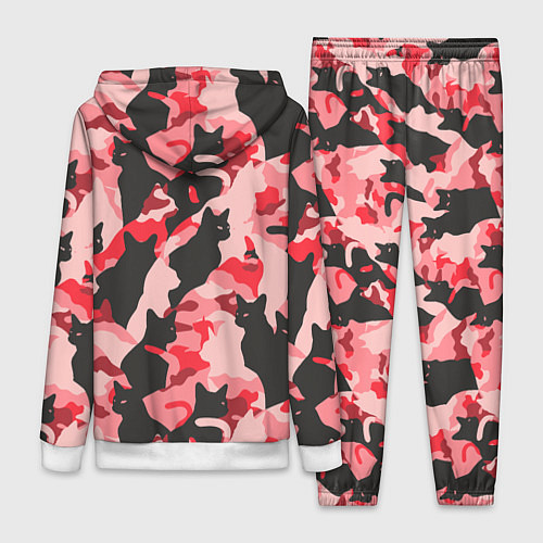 Женский костюм Розовый камуфляж из котов / 3D-Белый – фото 2